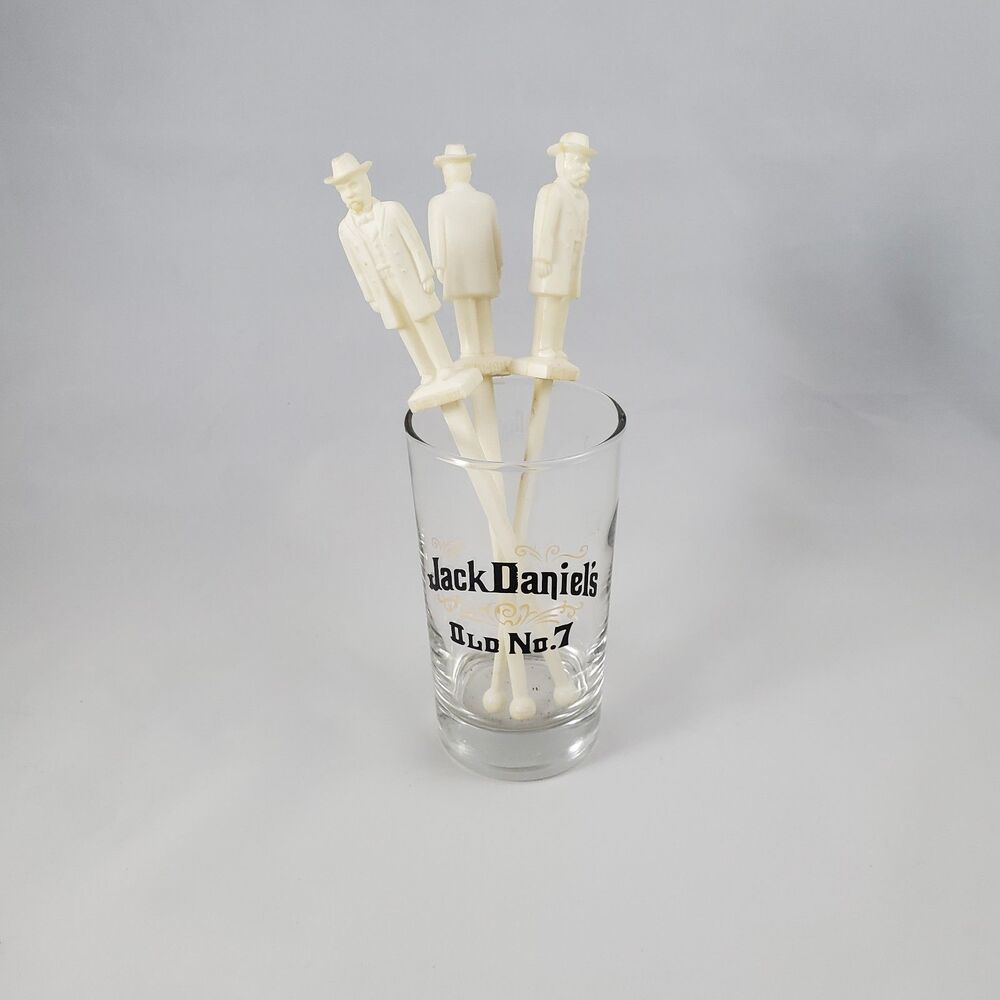 Vintage Jack Daniel's Stir Sticks and Glass